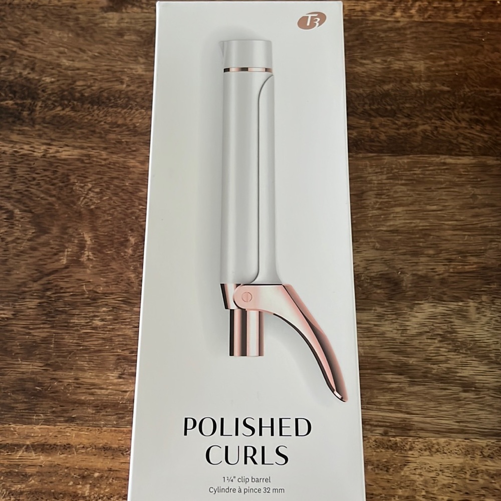 T3 Polished Curls 1.25" Interchangeable Clip Curling Iron Barrel - New